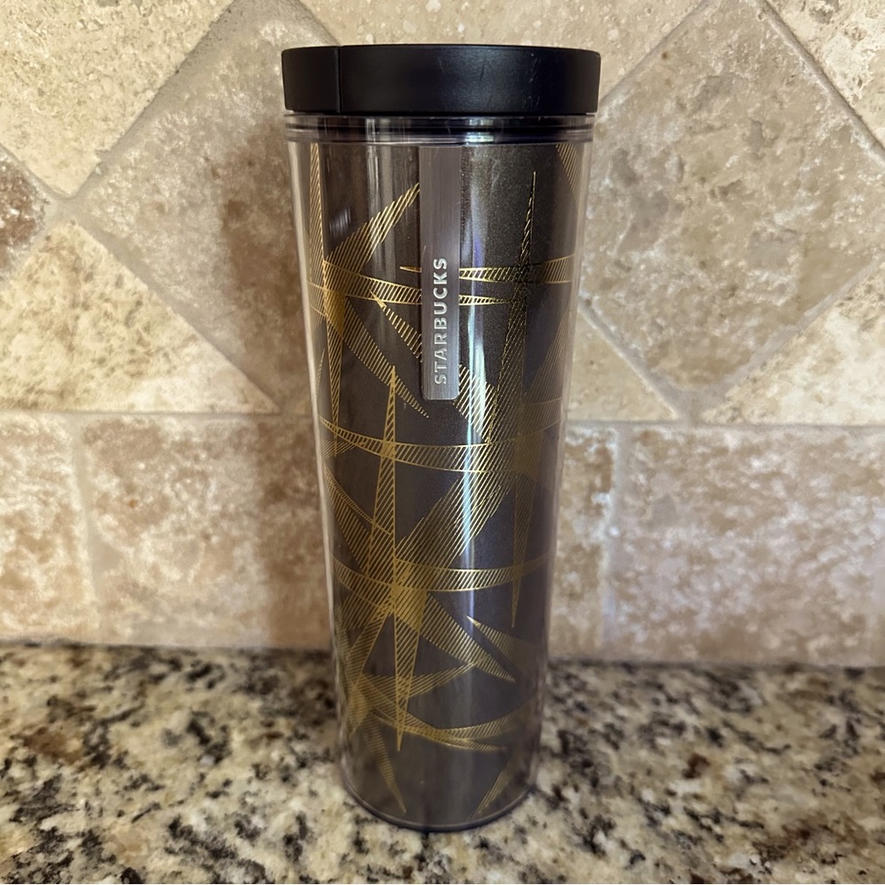 Starbucks 2013 Insulated Brown and Gold Tumbler